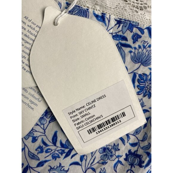 Blue and White Floral Maxi Dress - Picture 2 of 11